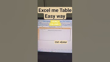 Table in Excel #Excel #Shorts #Viral Excel Tips and Tricks
