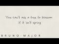 To Let a Good Thing Die - Bruno Major (Lyric Video)