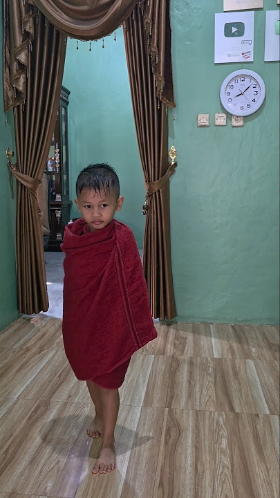 abidzar seger habis mandi mau pakai baju