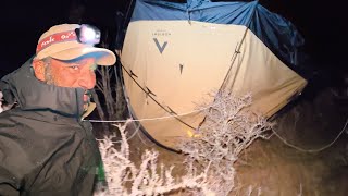 Camping CHAOS: Massive Wind Gust Sends Hot Tent Flying 100m into Trees!