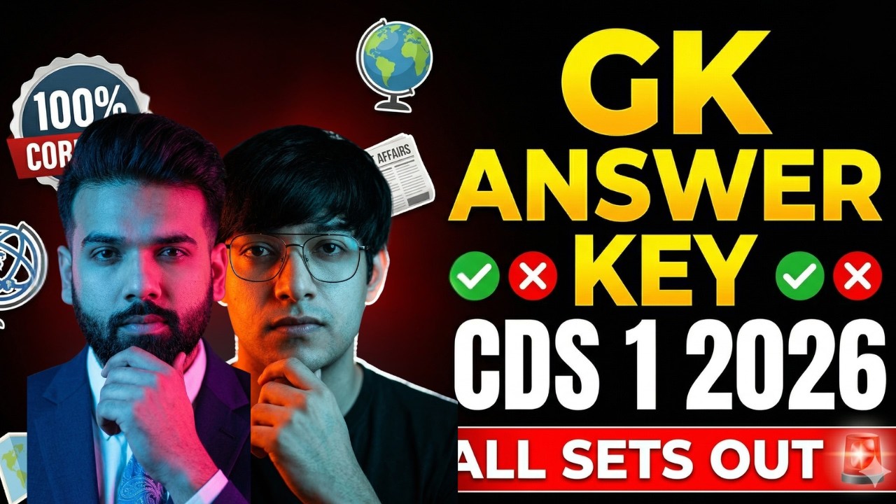 CDS 1 2026 GK Answer Key (All Sets) 🔥 100% Correct Solutions | Set A B ...