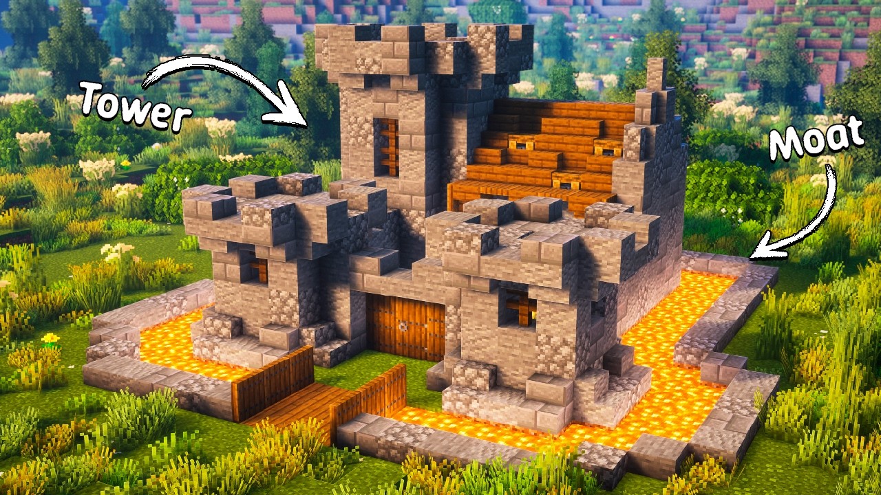 Minecraft: How to Build a Small Medieval Castle for Survival! - YouTube