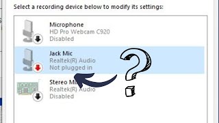 How To Fix Headset (Jack) Mic Showing "Not Plugged In"