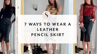 7 Ways to Wear a Leather Skirt I Sydne Summer
