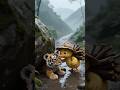 The Duck Who Saved a Tiger Cub #Shorts #Shortsfeed #duck #tiger
