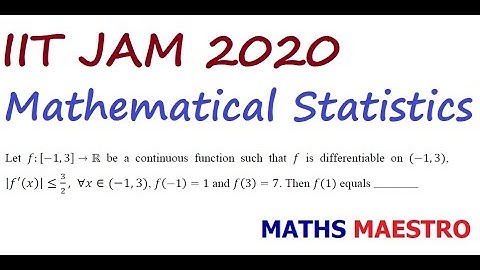 Question No 51 of Mathematical Statistics IIT JAM 2020