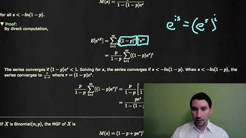 Moments and Moment Generating Functions