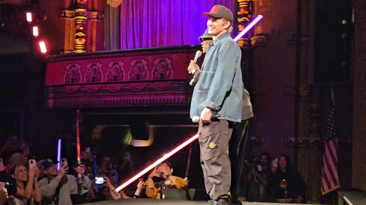 Mace Windu & Anakin Skywalker crash 20th anniversary Sith screening 4-25-25 Hollywood