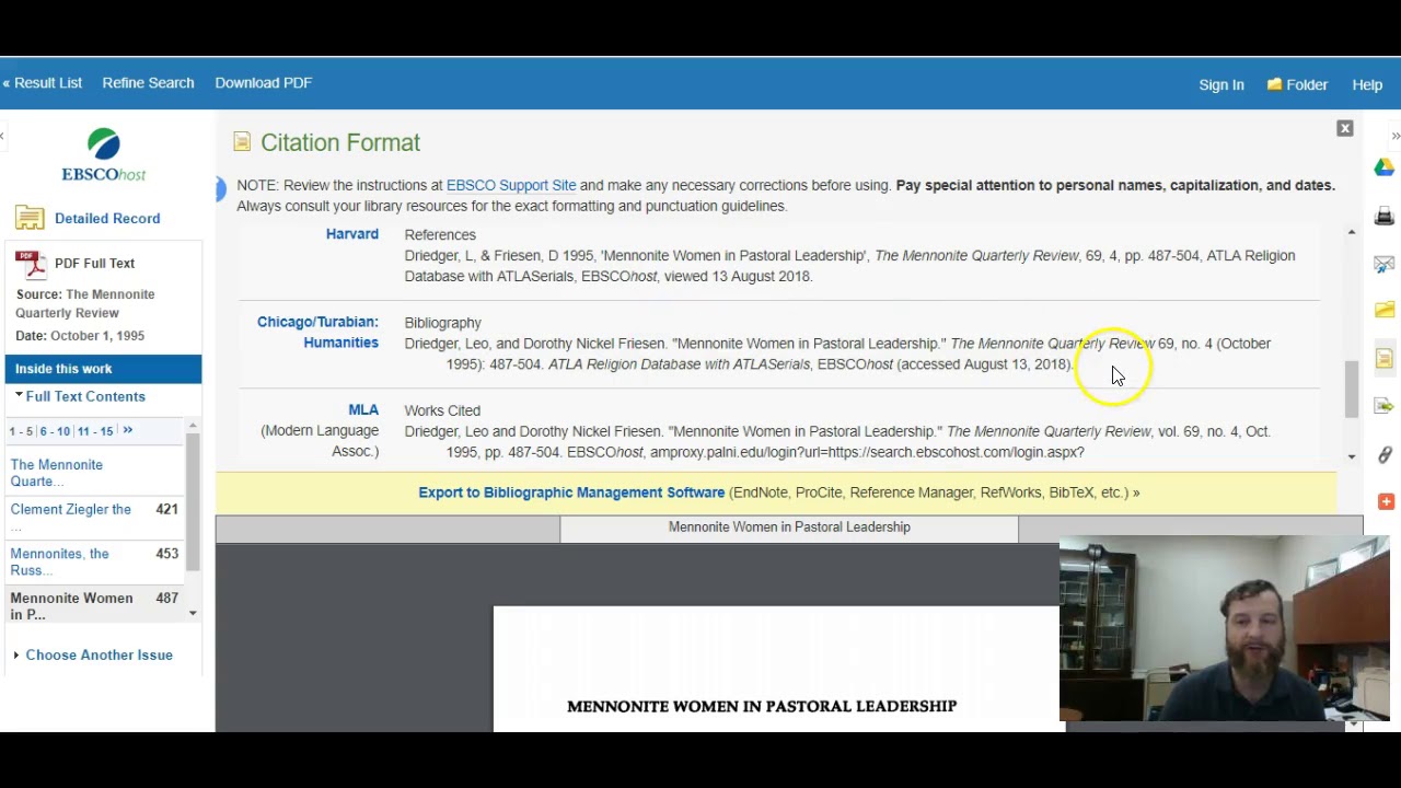 Citations From Ebsco Citation Styles Turabian Guides At Anabaptist Mennonite Biblical Seminary
