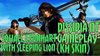 Dissidia Final Fantasy NT - Squall Leonhart Gameplay With Sleeping Lion (KH Skin)