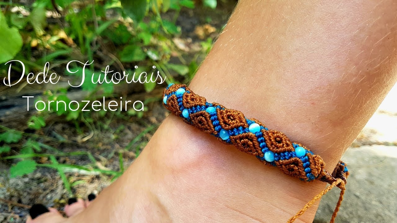 Dede Tutoriais | Como fazer uma tornozeleira com miçangas #142