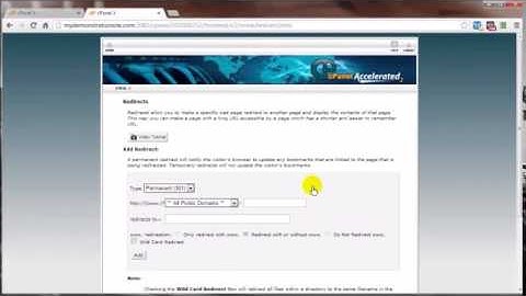 Video 30 Redirects Using cPanel