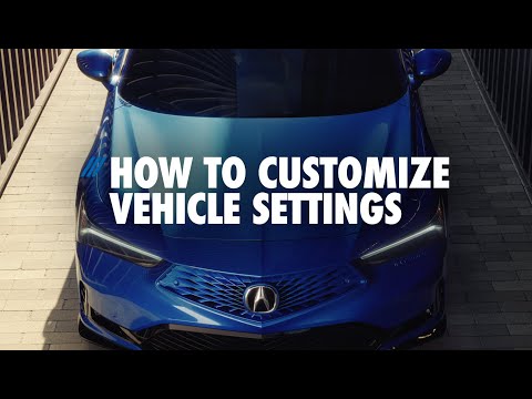 2026 Integra | How to Customize Vehicle Settings