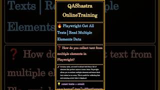 Playwright Get All Texts | Read Multiple Elements Data