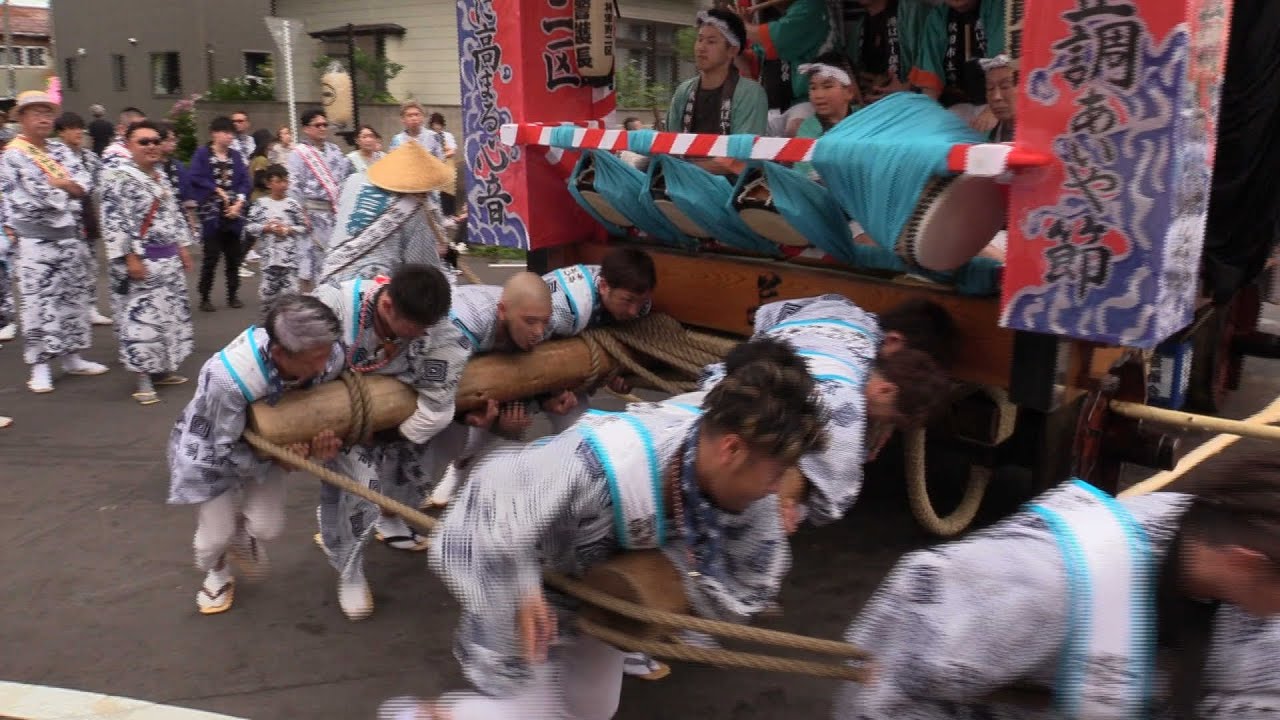 【土崎港祭り2024】③　21日朝   穀保町へ参集する曳山