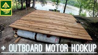 OLD PROPANE TANK Floating DOCK Build + ASMR Off Grid