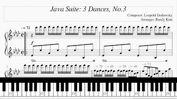 Godowsky: Java Suite 3 Dances, No 3 - Leopold Godowsky (1870 - 1938) Three Movements from Java Suite