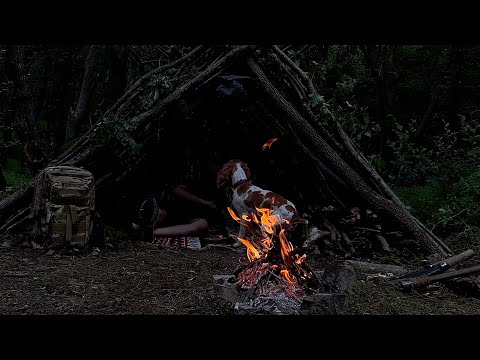 ტყის სახლის განახლება და დარჩენა ტაისონთან ერთად ! საჭმელი კოცონზე