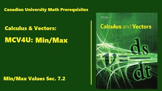 MCV4U Calculus & Vectors: Min/Max Values