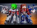 JJ and Mikey Shapeshift Into TRANSFORMERS in Minecraft - Maizen