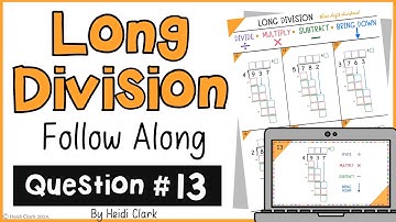 #13 How to do Long Division Standard Algorithm