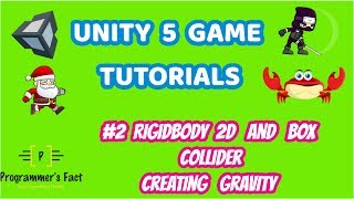 Unity 5 Game Tutorials- #2 Creating Gravity with RigidBody 2D and Box Collider