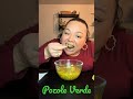 Eating green pozole