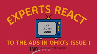 Experts React: Ohio Issue 1 ad Closed Door