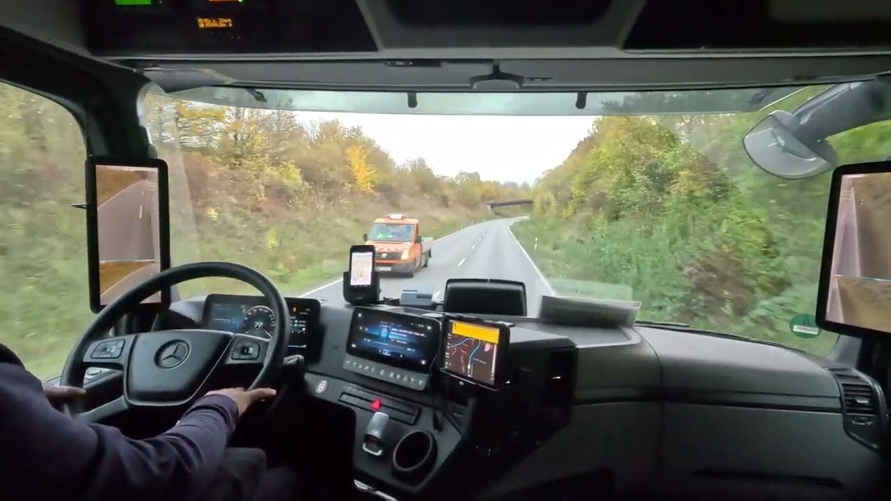 Mercedes Truck Road Landscape, Hahnstätten - Holzappel - Nentershausen .