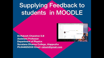 MOODLE Training Part 13 ( English) - Adding Feedback activity in MOODLE course.
