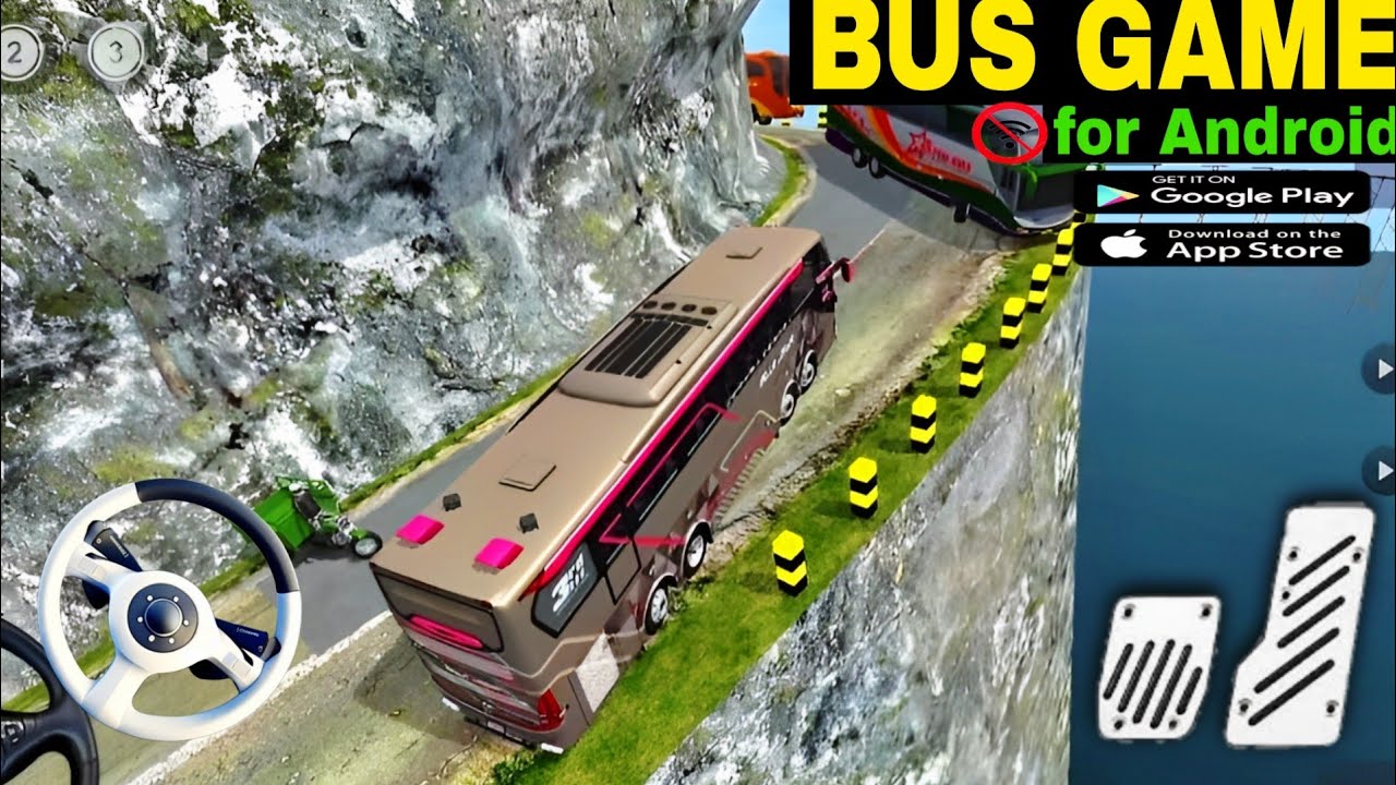 Amazing game play Bus simulator indonesia Best graphics quality ( पहाड़ के ऊपर बस )🔥🔥🔥