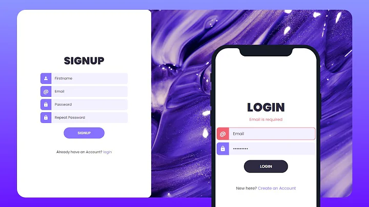 Login & Signup with HTML, CSS, JavaScript (form validation)
