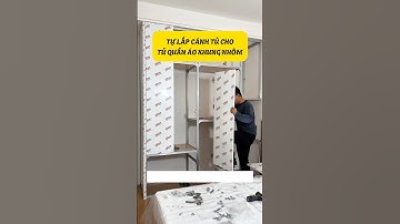 Tự Lắp Cánh Tủ Cho Tủ Quần Áo Khung Nhôm #kinhcanreview #noithat #suachuanha #trangtrinha