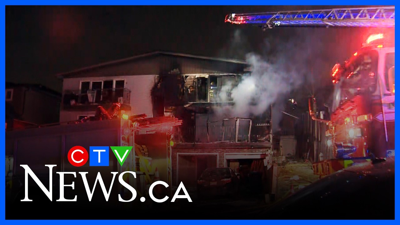 Five-plex damaged in early morning fire - YouTube