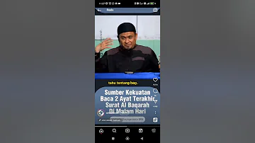 MEMBACA 2 AYAT TERAKHIR SURAH AL BAQARAH PADA MALAM HARI