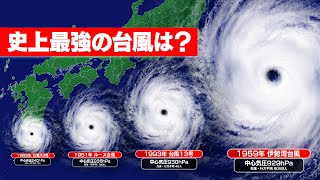 【比較】日本を襲った史上最強の台風は？台風10号がいかに危険かわかる動画