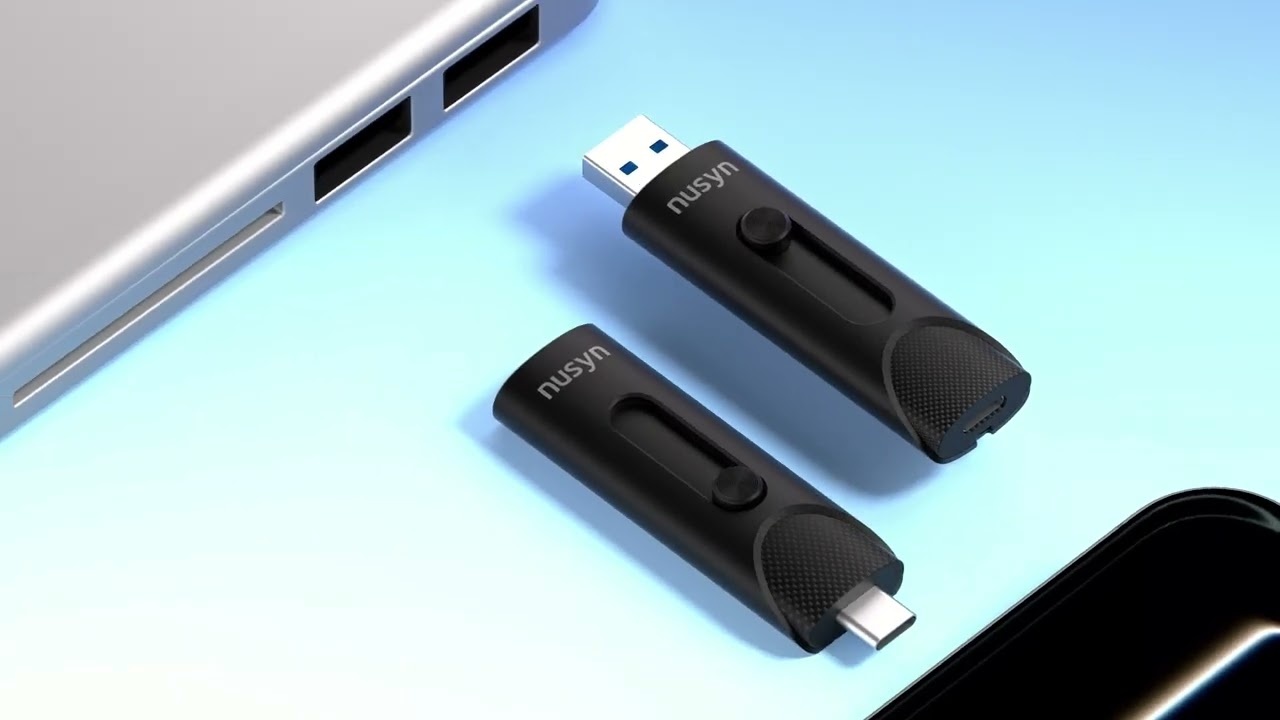 Nusyn NSU53 1TB External SSD / USB Drive - Up to 1050MB/s, 2-in-1