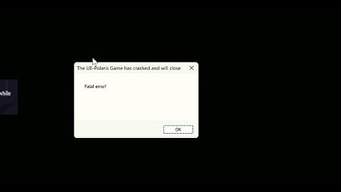 The UE_Polaris Game has crashed and will close Fatal Error! Tekken 8 100% FIX