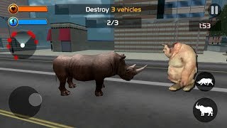 ► Wild Rhino Rampage 3d ios Gameplay - Best Animal Battle screenshot 3