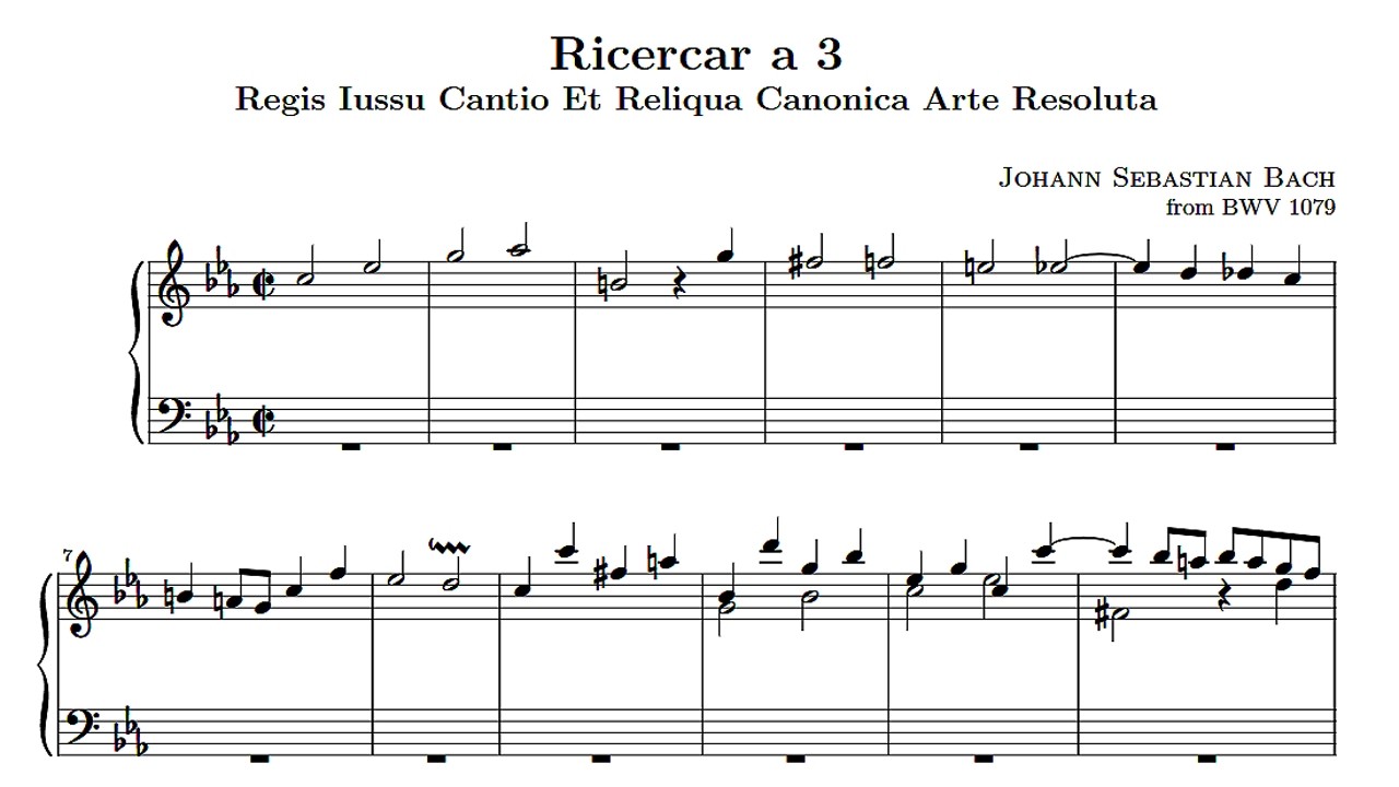 JS Bach: Ricercare in 3 Voices - Carlo Levi Minzi, 1979 - KRS 2614