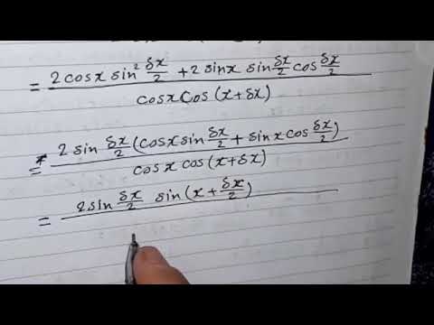 إثبات مشتقة Sec X باستخدام المبادئ الأولية First Principle