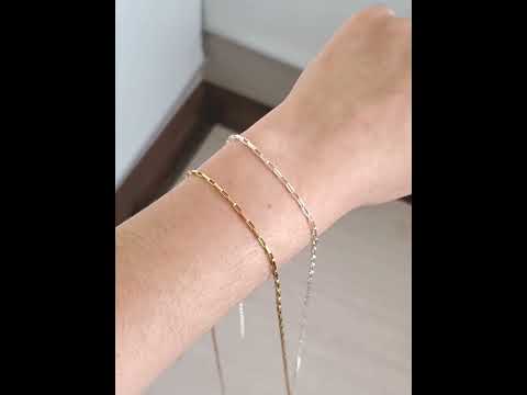 Celeste Unfinished Paperclip Bracelet Chain, 14K Gold Filled or Sterling Silver
