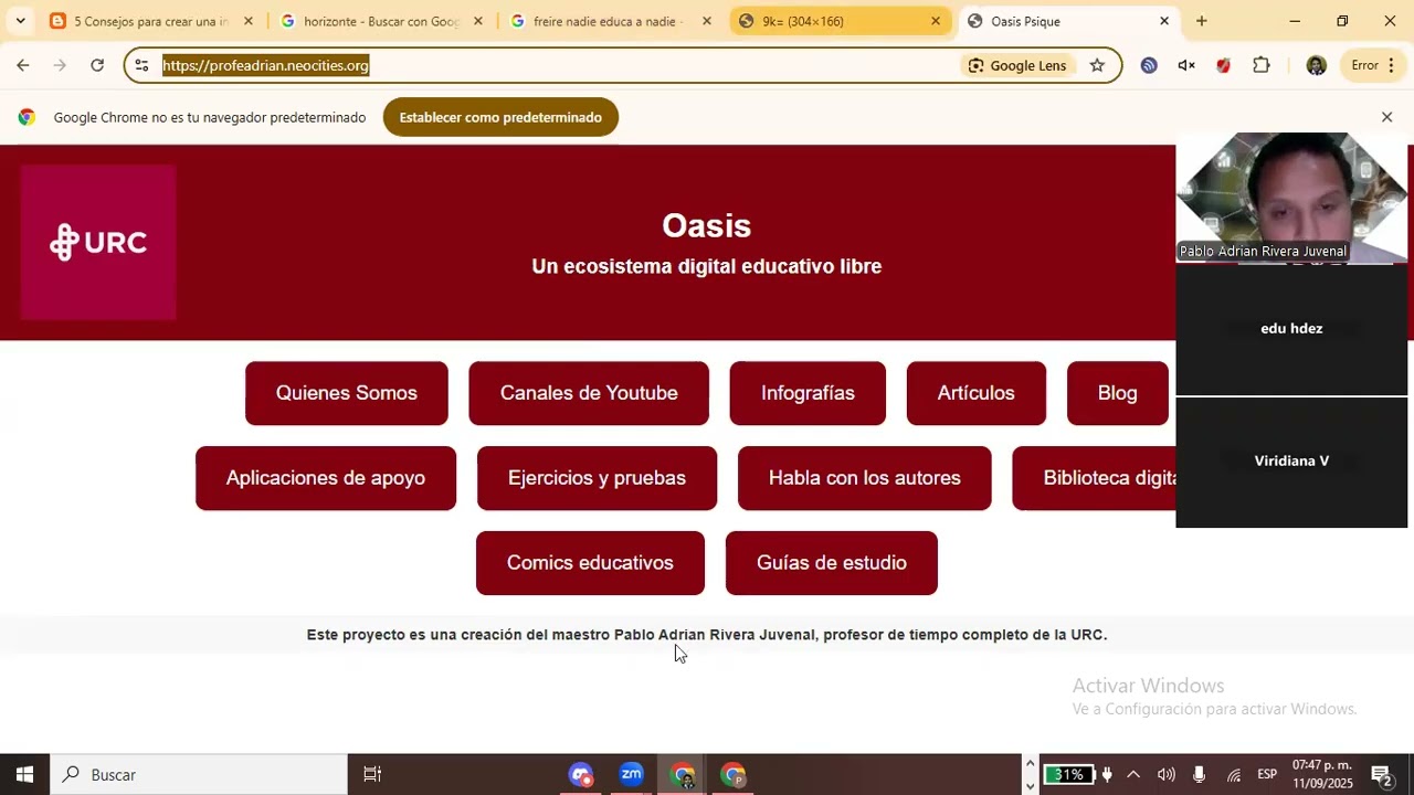 Sesión 1 Formación docente grupo 806