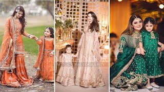 Mother And Daughter Same Dress Pakistani | Maa beti Matching Dress Designs