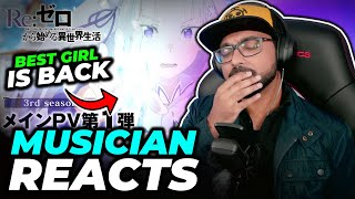 First Time Reacting to Re:ZERO Season 3 Announcement PV Trailer! Musician Reaction!