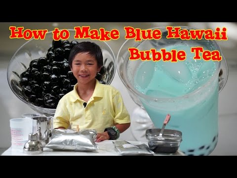 How to Make a Blue Hawaii Bubble (Boba) Tea Drink