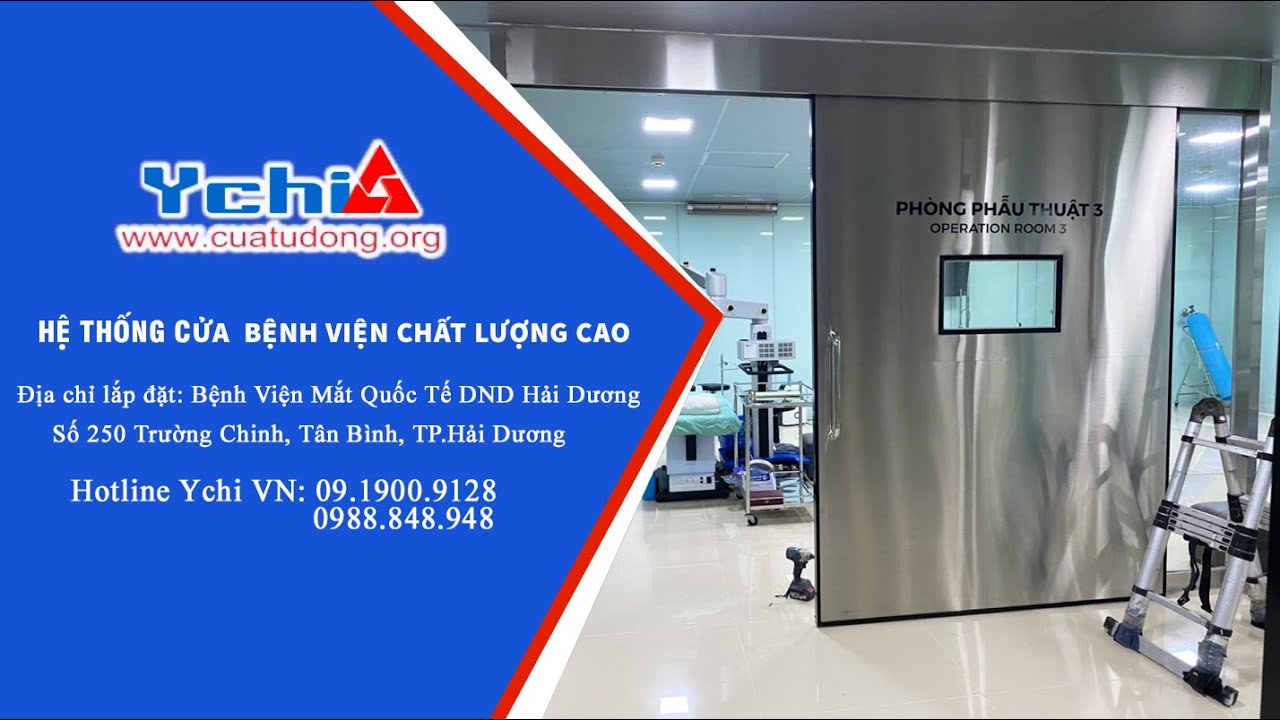 Lắp Đặt Cửa Phòng Mổ Bệnh Viện Mắt Quốc Tế DND Hải Dương