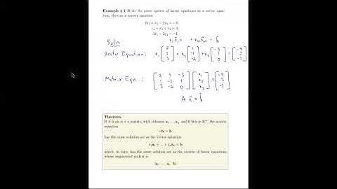 1.4 The Matrix Equation