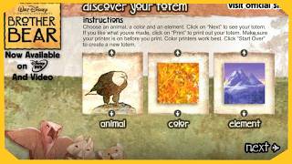 Brother Bear: Discover Your Totem Gameplay (Browser Game)