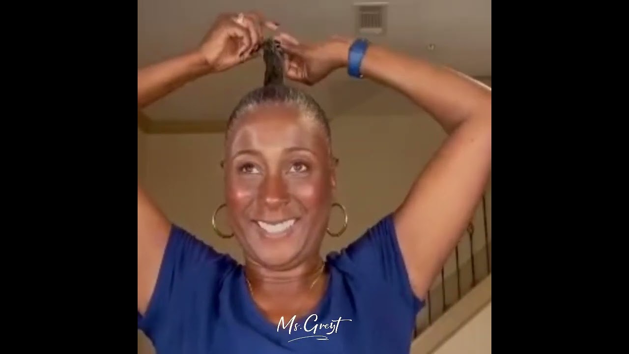How to quick install the  Gray Hair ponytail？Ft. Msgreyt